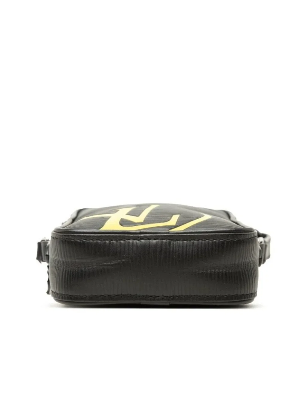 Louis Vuitton Epi LV Circle Danube PM Crossbody Shoulder Bag Noir Black Leather